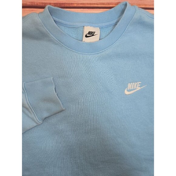 Nike Swoosh Blue Crew Neck Sweatshirt Small - Picture 4 of 8